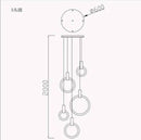 Suspension design cercle éclairé scandinave