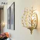Applique murale fleuri en cristal