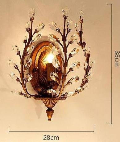 Applique murale fleuri en cristal - vue 5 sur 6