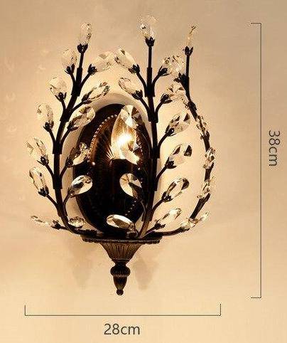 Applique murale fleuri en cristal - vue 7 sur 6