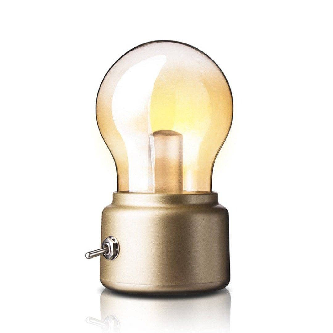 Lampe à poser LED vintage en forme d'ampoule - vue 4 sur 6