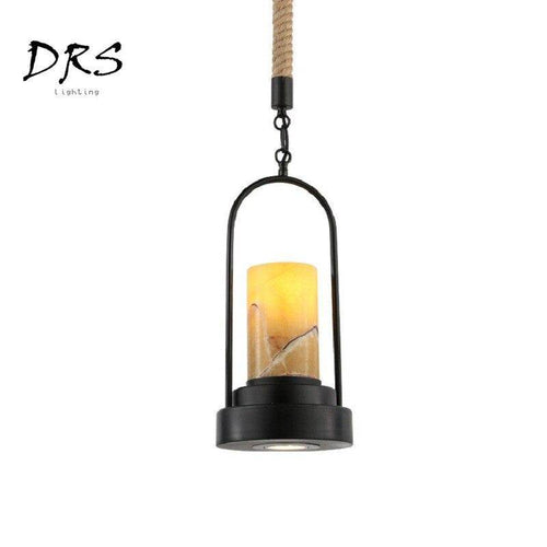 Suspension rustique avec fausse bougie Rural - vue 6 sur 6