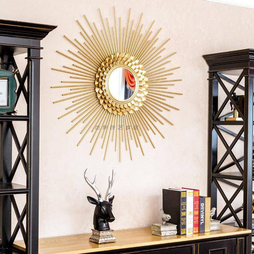 Miroir mural décoratif rond soleil doré Sunglasses - vue 2 sur 5