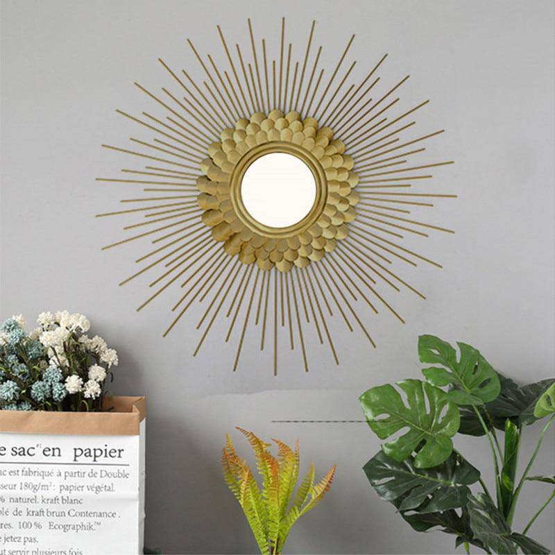 Miroir mural décoratif rond soleil doré Sunglasses - vue 3 sur 5