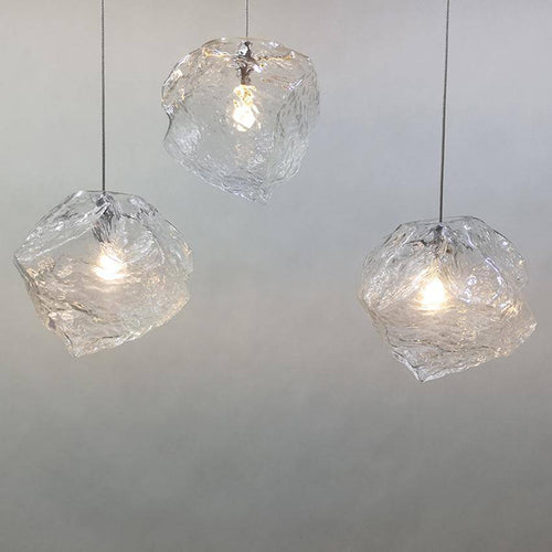 Suspension style glaçon en verre - vue 3 sur 5