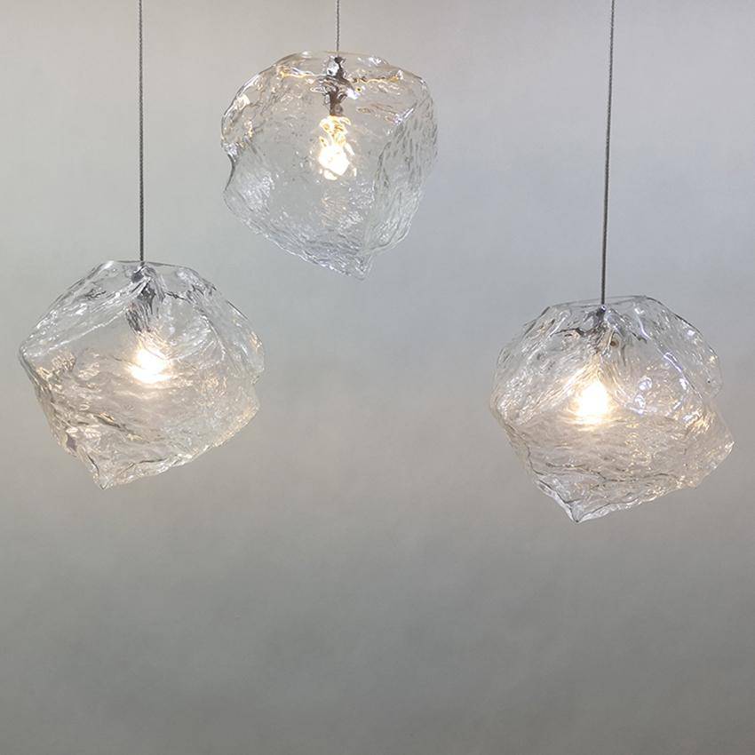 Suspension style glaçon en verre - vue 3 sur 5