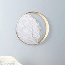 Applique murale design LED style marbre et rond doré