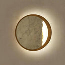 Applique murale design LED style marbre et rond doré