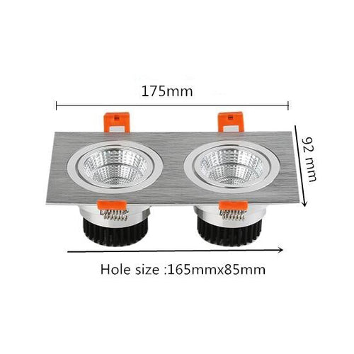 Spot industriel LED carré et métallique Yaninah - vue 4 sur 5