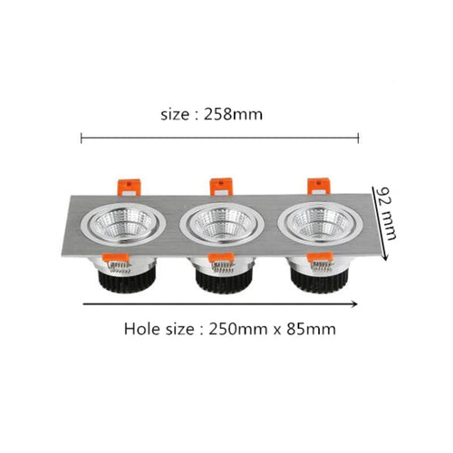 Spot industriel LED carré et métallique Yaninah - vue 5 sur 5