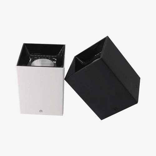 Spot moderne LED en cube noir ou blanc - vue 2 sur 7