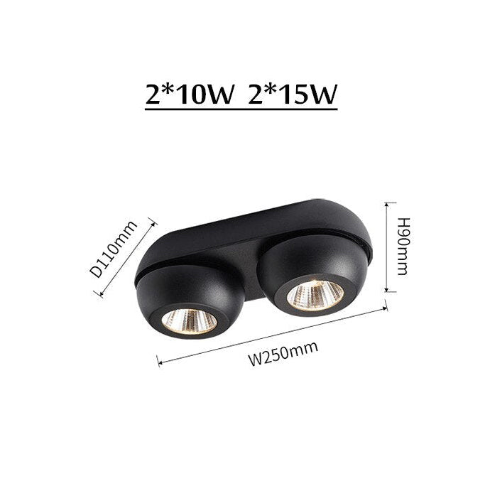 Spot moderne LED intensité d'éclairage réglable dimmable Babi - vue 7 sur 8