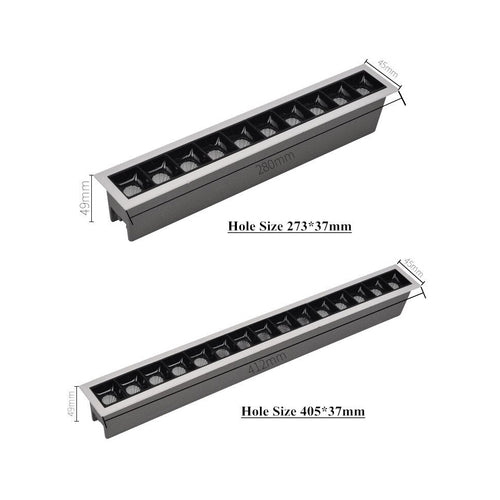 Spot moderne LED rectangulaire encastrable Balvin - vue 9 sur 12