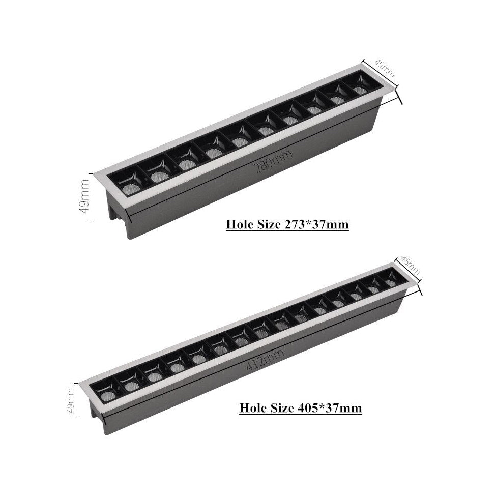 Spot moderne LED rectangulaire encastrable Balvin - vue 8 sur 12