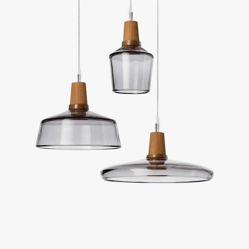 Suspension à LED en verre de différentes formes - vue 2 sur 11