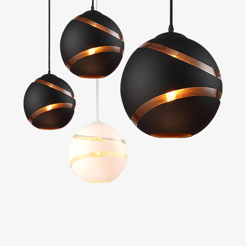 Suspension design à LED avec boule en pierre de verre Lofty - vue 4 sur 6