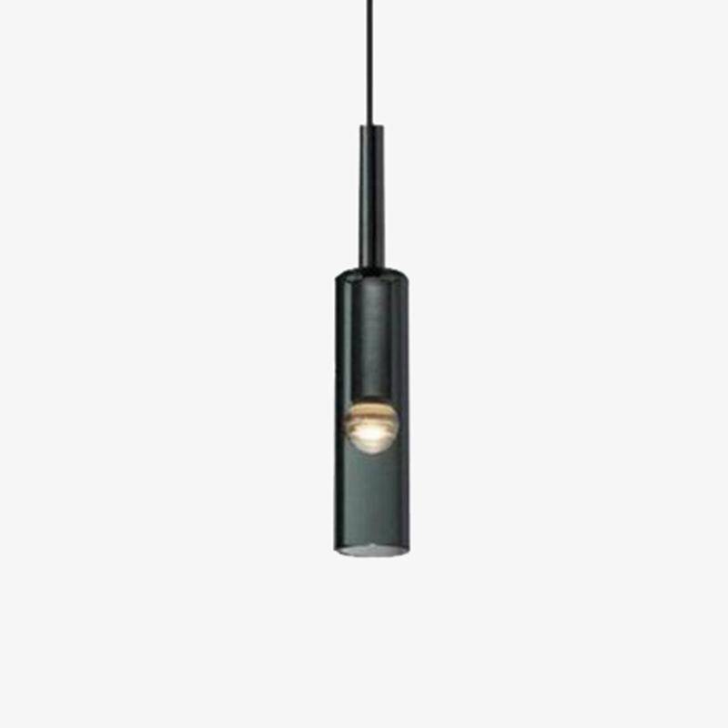 Suspension design à LED cylindrique en verre cristal Fly - vue 6 sur 6