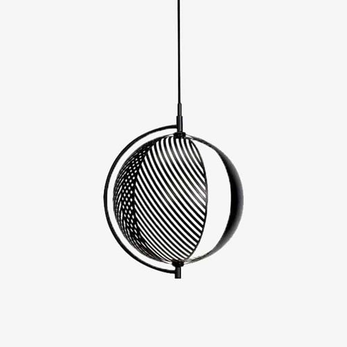 Suspension design à LED en boule métal style industriel - vue 2 sur 6