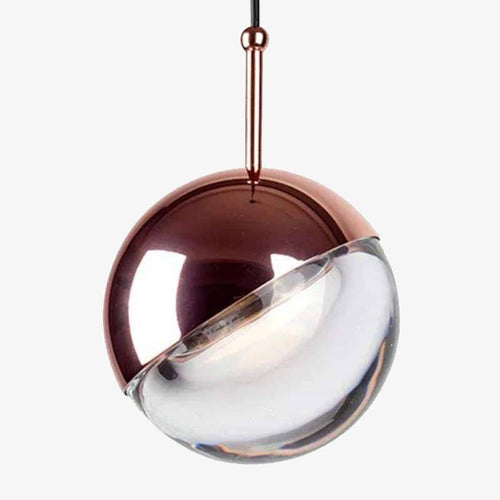Suspension design boule en verre et métal Globe - vue 2 sur 10