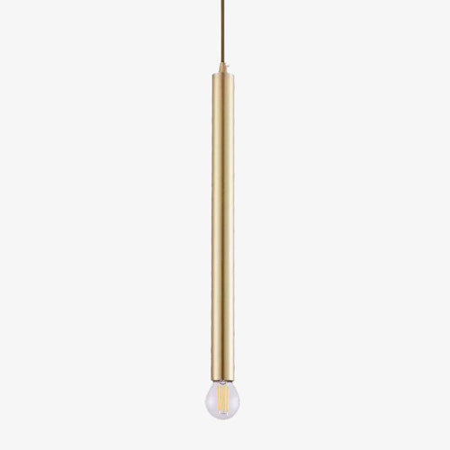 Suspension design cylindre doré à LED Simple - vue 2 sur 7