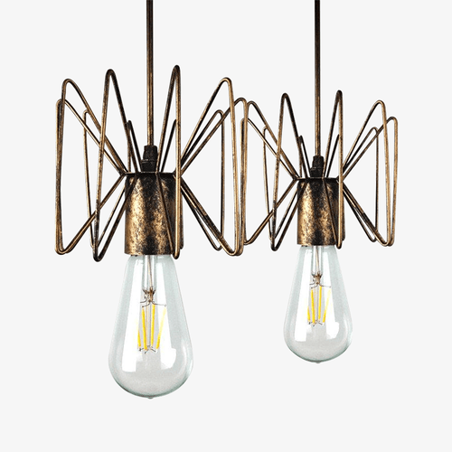 Suspension design dorée à LED ajustable Classic Retro - vue 2 sur 7