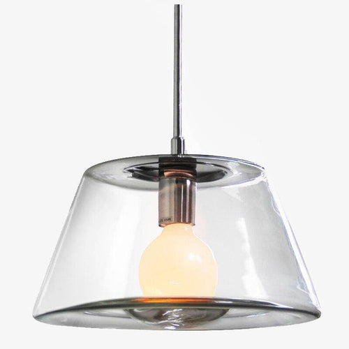 Suspension design en verre à LED triangle - vue 2 sur 7