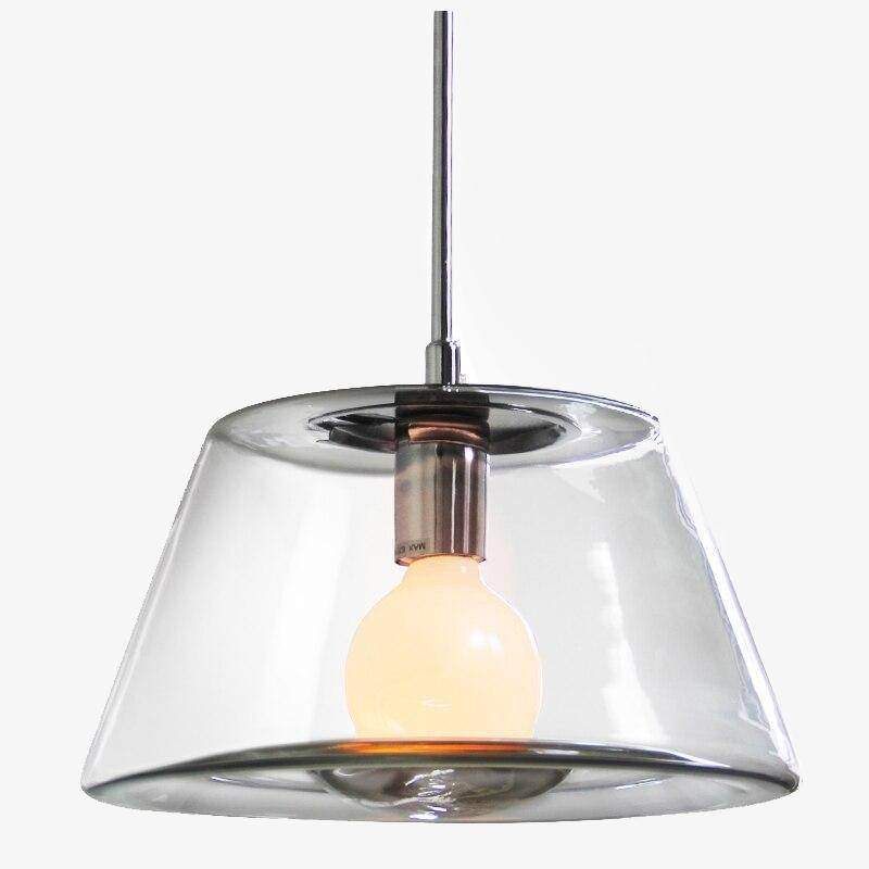 Suspension design en verre à LED triangle - vue 1 sur 7