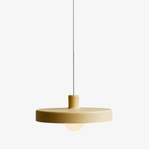 Suspension design LED à plat en métal coloré Loft - vue 2 sur 9