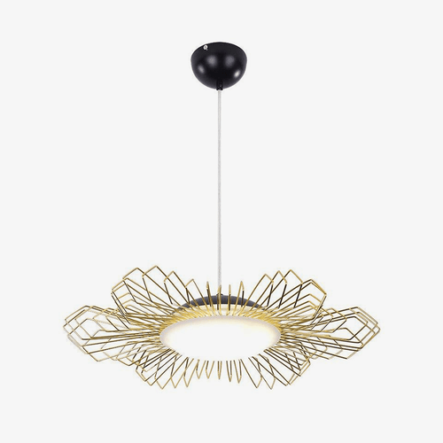 Suspension design LED avec abat-jour et anneaux métal Luxury - vue 8 sur 7