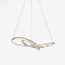 Suspension design LED avec anneau doré entrelacé Creative