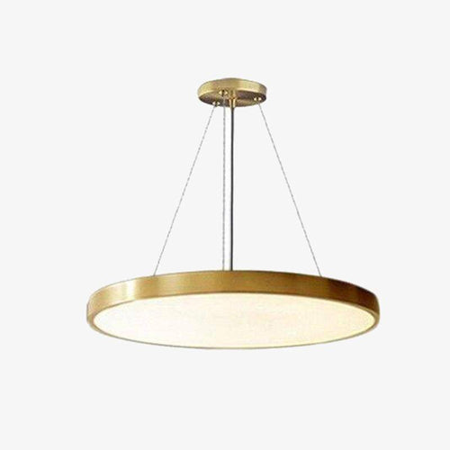 Suspension design LED avec cercle doré et finitions Creative - vue 2 sur 11
