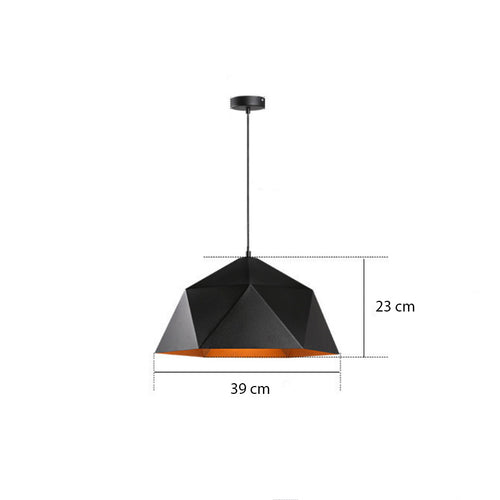 Suspension design LED cône géométrique Industrial - vue 6 sur 5