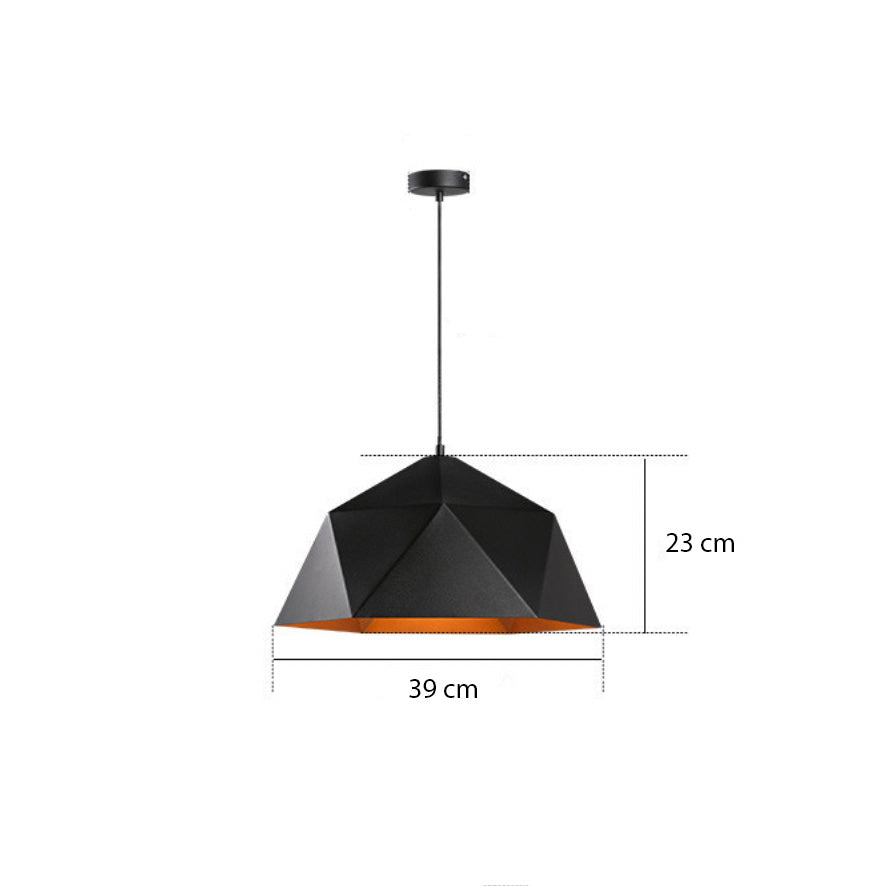 Suspension design LED cône géométrique Industrial - vue 5 sur 5