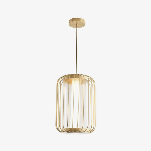Suspension design LED en forme de cage métal Hall