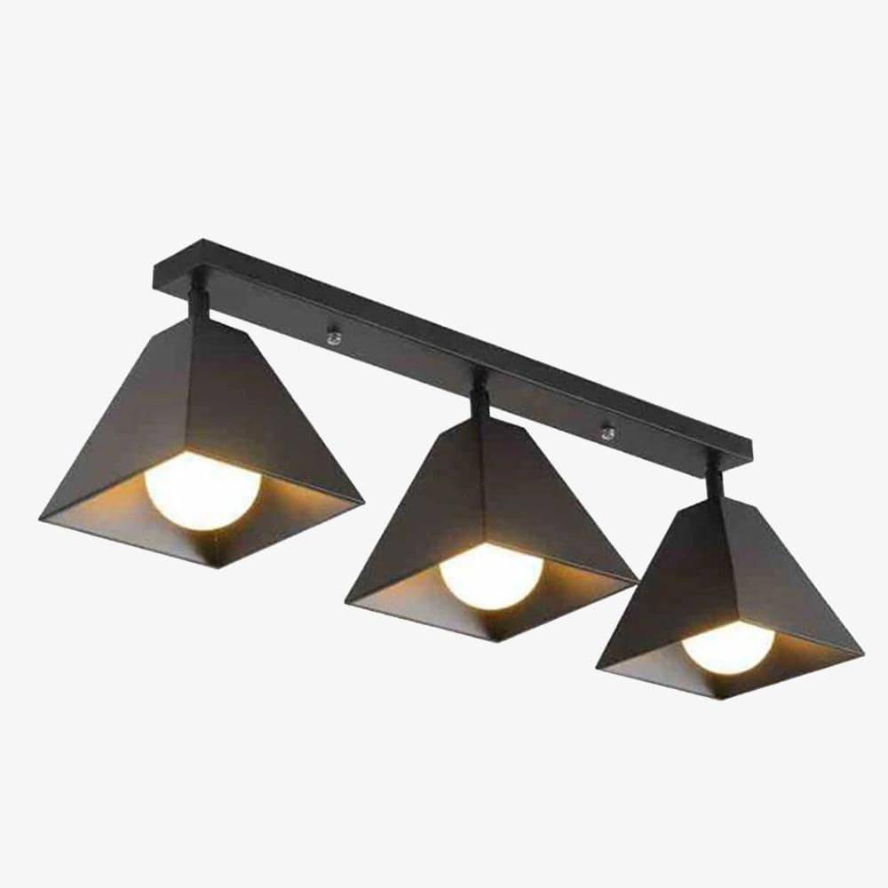 Suspension design LED en métal avec plusieurs abat-jours industriels - vue 1 sur 7