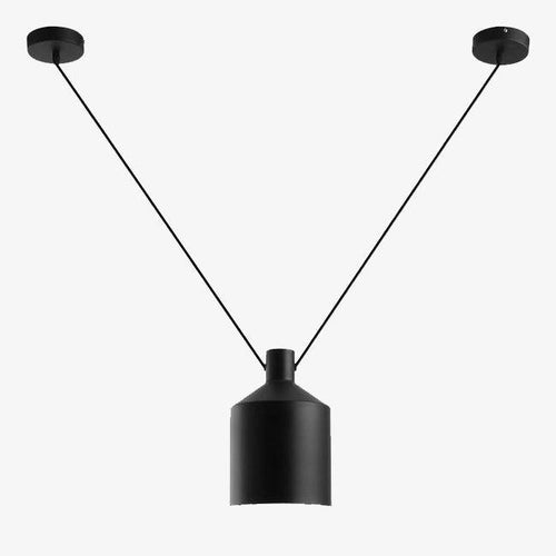Suspension design moderne noir style loft - vue 2 sur 9