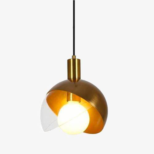Suspension design sphère à LED dorée Greedy - vue 1 sur 6