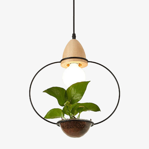 Suspension LED art déco avec des plantes Mira - vue 2 sur 10