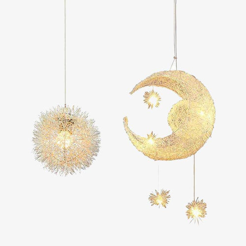 Suspension LED étoile et lune Moon - vue 2 sur 6
