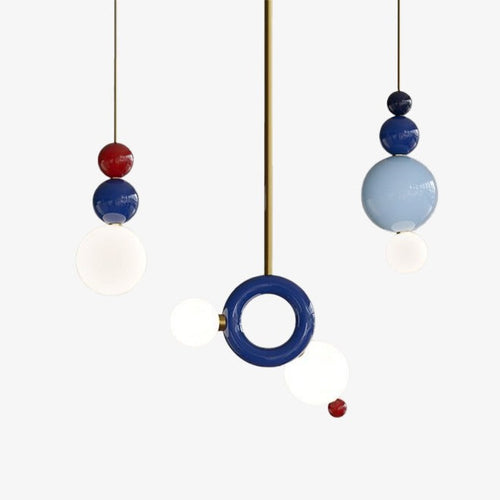 Suspension moderne en métal et boules colorés Ginna - vue 2 sur 10