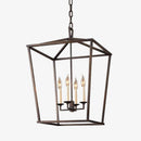 Suspension retro LED en métal avec bougies style retro