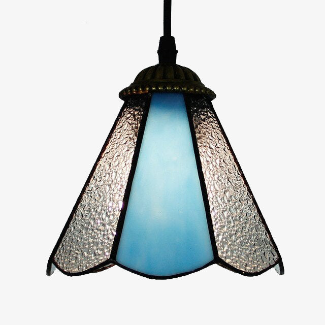 Suspension vintage LED avec des verres colorés Haimeï