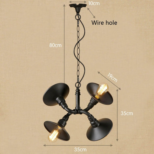 Suspension vintage LED tuyaux noués réglables Liveria - vue 6 sur 5
